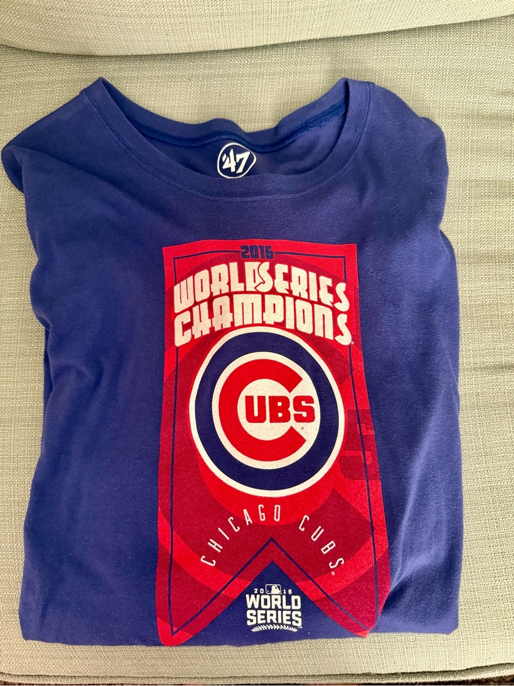 Chicago Cubs Men's 2016 World Series Banner Club Long Sleeve T-shirt